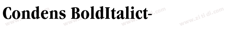Condens BoldItalict字体转换
